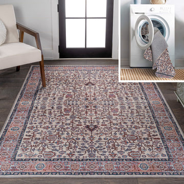 Kemer All-over Persian Washable Area Rug